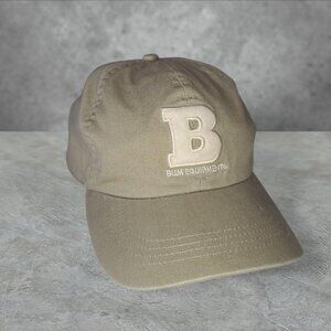 Vintage 90s 'BUM equipment' tan strapback dad hat